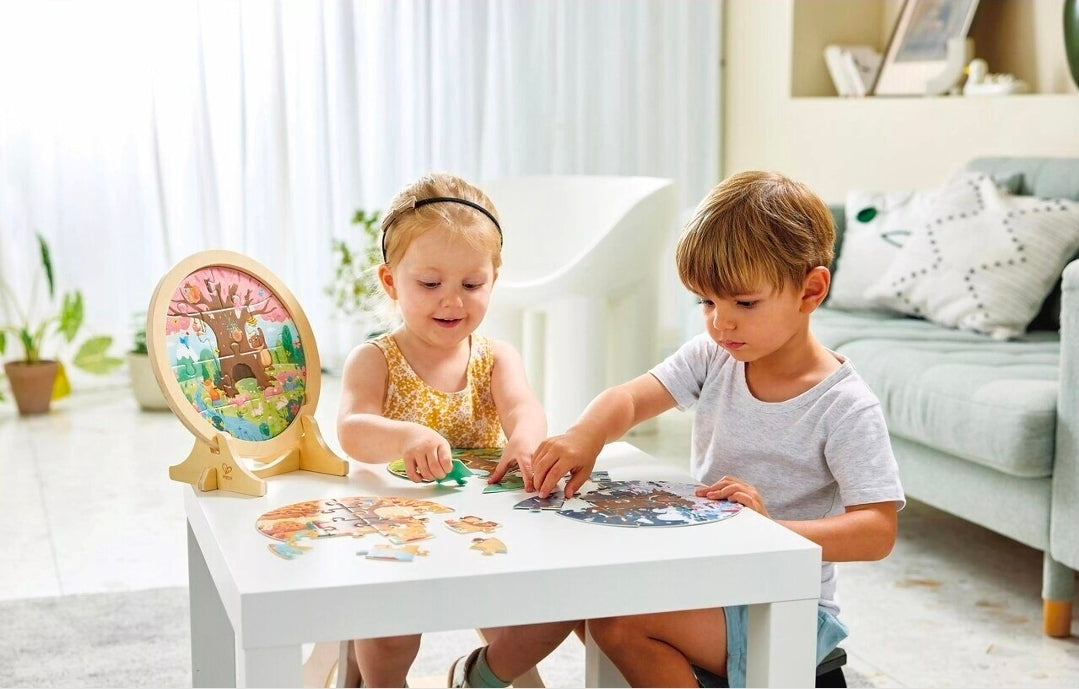 🪀 Puzzle en bois 4 saisons avec chevalet~PRE-COMMANDE